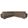 Loftscape Canapé d'angle Olival II - Noix de muscade -Meubles de salon Soldes ecksofa lavos echtleder muskat 4195576