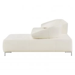 Fredriks Canapé d'angle Lyneal Cuir véritable - Blanc - Méridienne longue à droite (vue de face) -Meubles de salon Soldes ecksofa lyneal echtleder ottomane davorstehend rechts weiss 4270572
