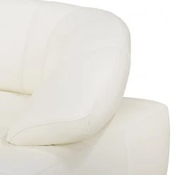 Fredriks Canapé d'angle Lyneal Cuir véritable - Blanc - Méridienne longue à droite (vue de face) -Meubles de salon Soldes ecksofa lyneal echtleder ottomane davorstehend rechts weiss 4270596
