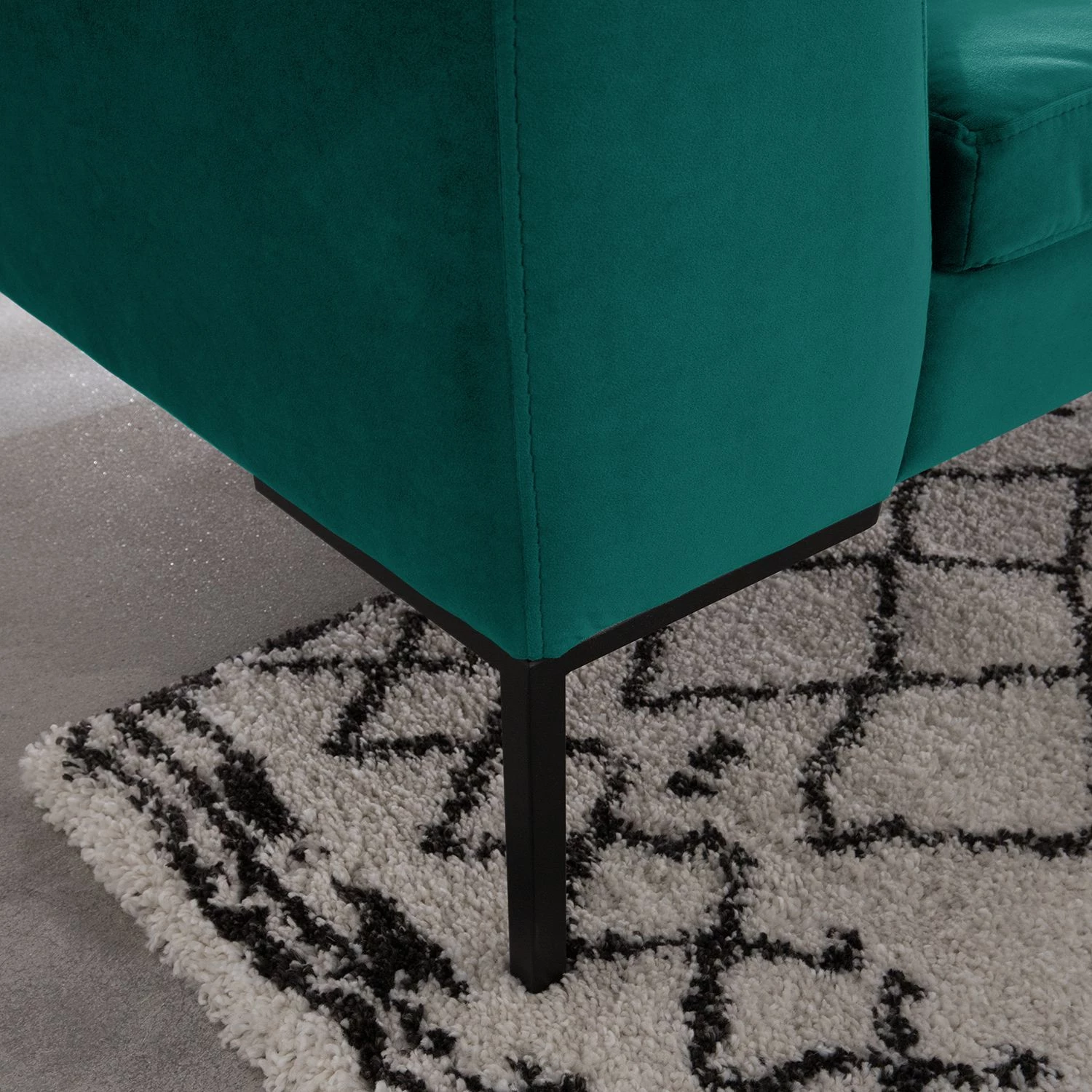 Studio Copenhagen Canapé d’angle Madison II - Velours Shyla: Pétrol - Angle à gauche (vu de face) 5 Studio Copenhagen Canapé d’angle Madison II - Velours Shyla: Pétrol - Angle à gauche (vu de face) – Image 3