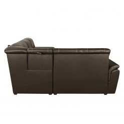 Modoform Canapé d'angle Marquette (convertible) - Angle à gauche (vu de face) 27 Modoform Canapé d'angle Marquette (convertible) - Angle à gauche (vu de face) -Meubles de salon Soldes ecksofa marquette mit schlaffunktion kunstleder dunkelbraun 2 sitzer davorstehend links 4085200