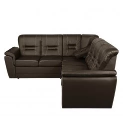 Modoform Canapé d'angle Marquette (convertible) - Angle à gauche (vu de face) 34 Modoform Canapé d'angle Marquette (convertible) - Angle à gauche (vu de face) -Meubles de salon Soldes ecksofa marquette mit schlaffunktion kunstleder dunkelbraun 2 sitzer davorstehend links 4085232