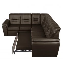 Modoform Canapé d'angle Marquette (convertible) - Angle à gauche (vu de face) 35 Modoform Canapé d'angle Marquette (convertible) - Angle à gauche (vu de face) -Meubles de salon Soldes ecksofa marquette mit schlaffunktion kunstleder dunkelbraun 2 sitzer davorstehend links 4085236