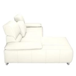 Fredriks Canapé d'angle Masca - Imitation cuir blanc - Méridienne à gauche (vue de face) -Meubles de salon Soldes ecksofa masca kunstleder weiss longchair davorstehend links 471168