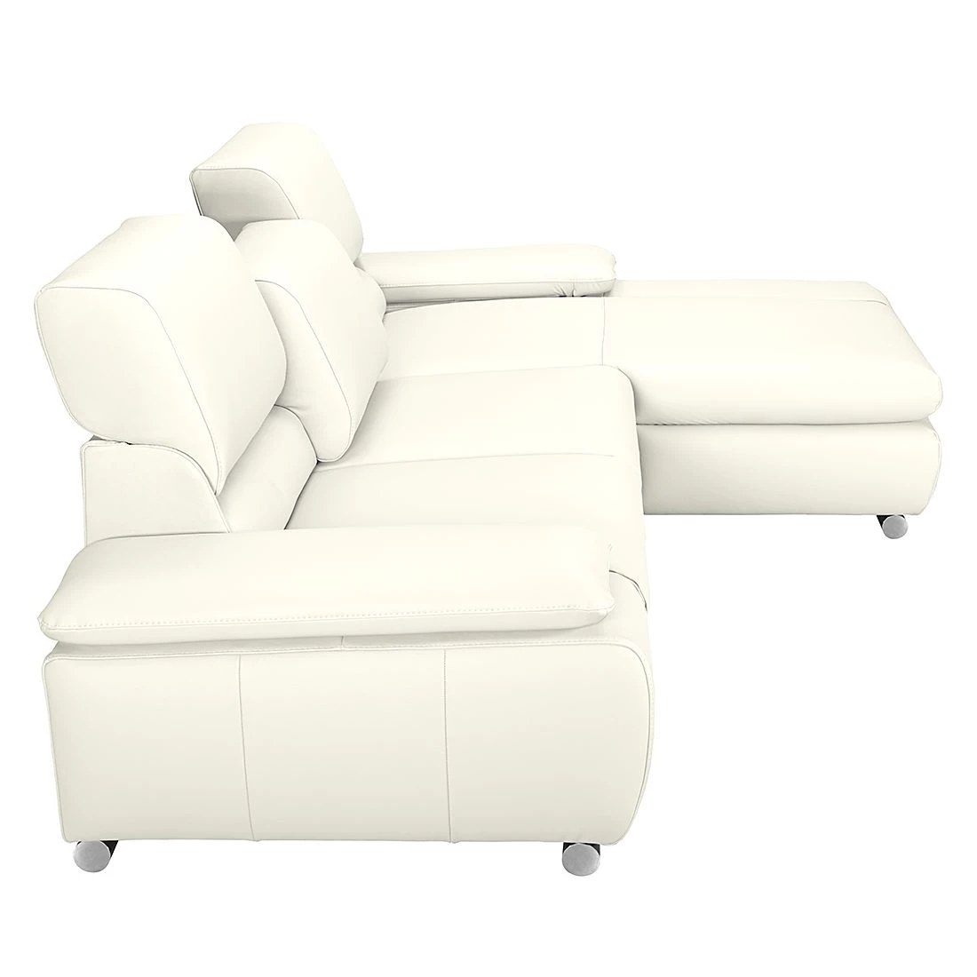 Fredriks Canapé d'angle Masca - Imitation cuir blanc - Méridienne à droite (vue de face) 8 Fredriks Canapé d'angle Masca - Imitation cuir blanc - Méridienne à droite (vue de face) – Image 6