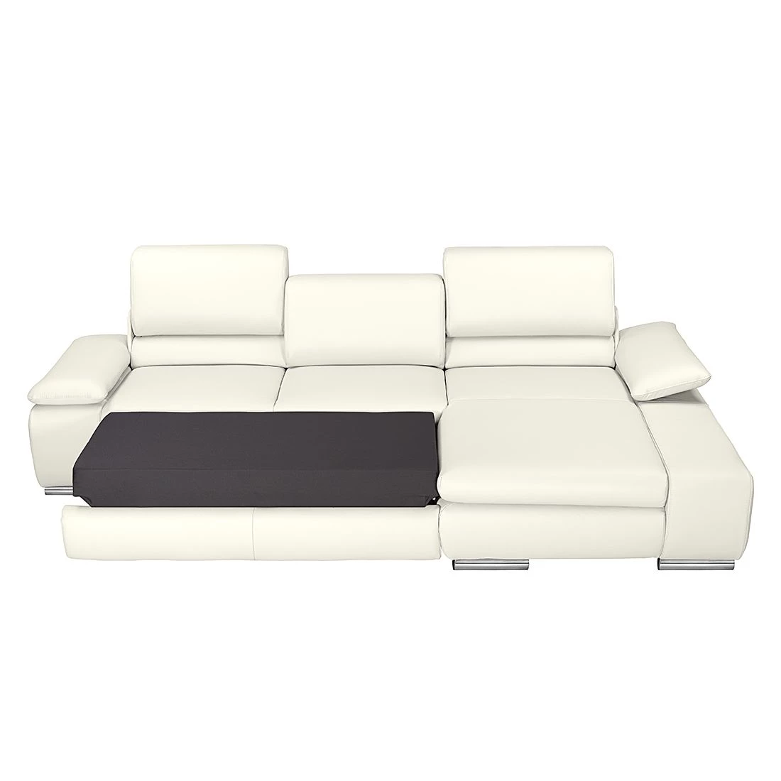 Fredriks Canapé d'angle Masca - Imitation cuir blanc - Méridienne à droite (vue de face) 4 Fredriks Canapé d'angle Masca - Imitation cuir blanc - Méridienne à droite (vue de face) – Image 2