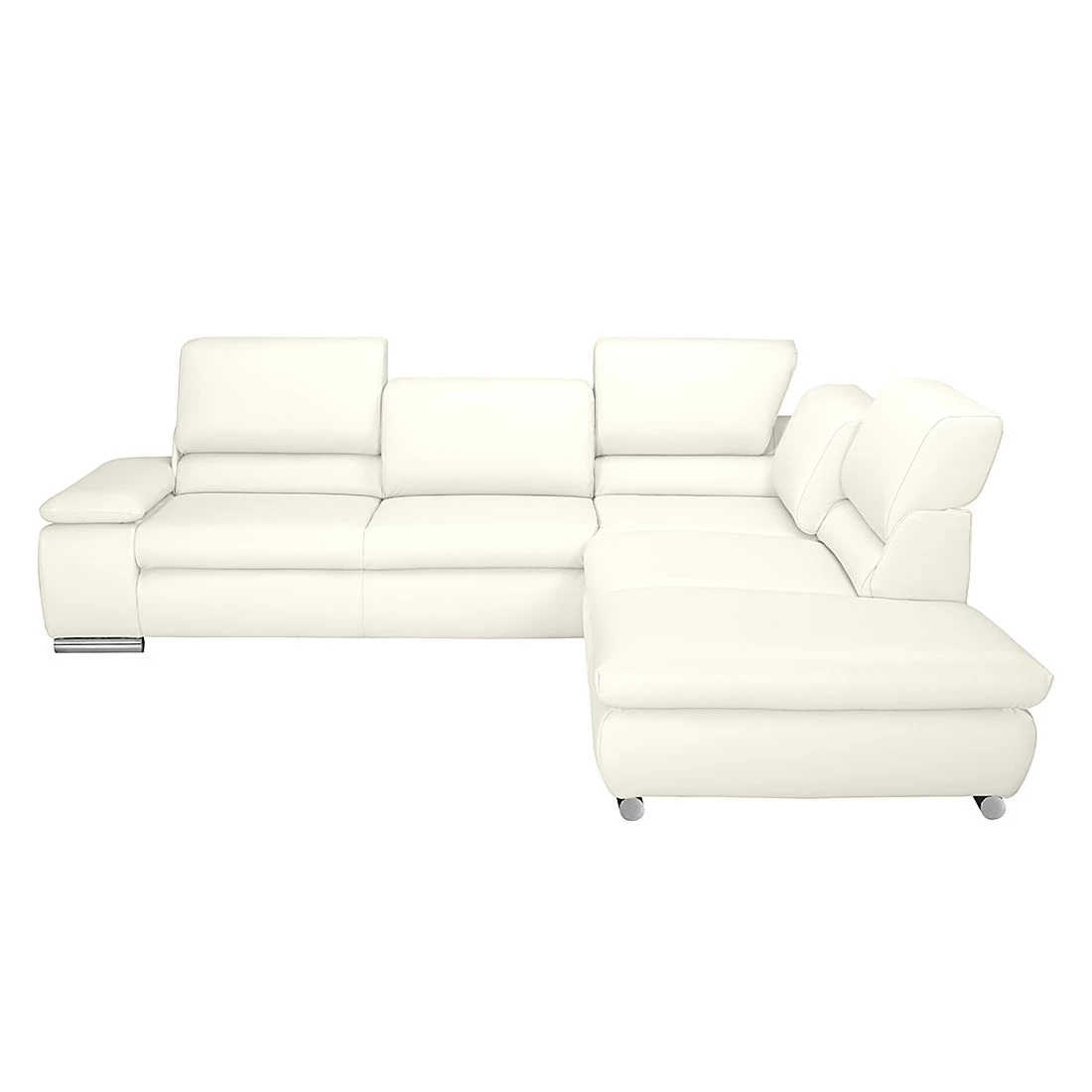 Fredriks Canapé d'angle Masca - Imitation cuir blanc - Méridienne à droite (vue de face) 5 Fredriks Canapé d'angle Masca - Imitation cuir blanc - Méridienne à droite (vue de face) – Image 3