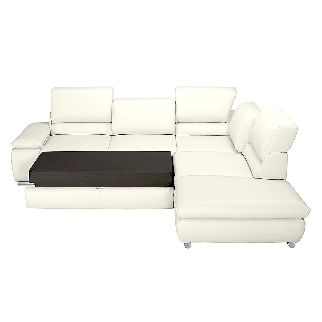 Fredriks Canapé d'angle Masca - Imitation cuir blanc - Méridienne à droite (vue de face) 4 Fredriks Canapé d'angle Masca - Imitation cuir blanc - Méridienne à droite (vue de face) – Image 2