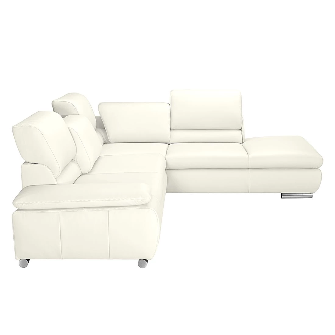 Fredriks Canapé d'angle Masca - Imitation cuir blanc - Méridienne à droite (vue de face) 6 Fredriks Canapé d'angle Masca - Imitation cuir blanc - Méridienne à droite (vue de face) – Image 4