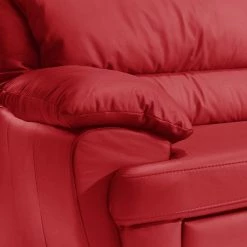 Cotta Canapé d'angle Kevin (convertible) - Cuir véritable rouge - Méridienne à Â  droite (vue de face) -Meubles de salon Soldes ecksofa nebolo mit schlaffunktion echtleder rot ottomane davorstehend rechts 343460