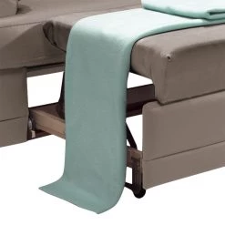 Cotta Canapé d'angle Kevin (convertible) - Cuir véritable taupe - Méridienne à Â  droite (vue de face) -Meubles de salon Soldes ecksofa nebolo mit schlaffunktion echtleder taupe ottomane davorstehend rechts 343434