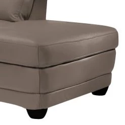 Cotta Canapé d'angle Kevin (convertible) - Cuir véritable taupe - Méridienne à Â  droite (vue de face) -Meubles de salon Soldes ecksofa nebolo mit schlaffunktion echtleder taupe ottomane davorstehend rechts 343435
