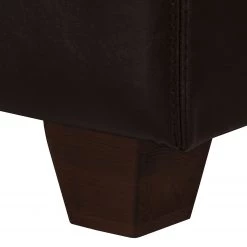 Maison Belfort Canapé d'angle Nespolo - Méridienne longue à gauche (vue de face) -Meubles de salon Soldes ecksofa nespolo kunstleder dunkelbraun ottomane davorstehend links 4576604