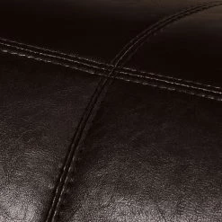 Maison Belfort Canapé d'angle Nespolo - Méridienne longue à gauche (vue de face) -Meubles de salon Soldes ecksofa nespolo kunstleder dunkelbraun ottomane davorstehend links 4576612