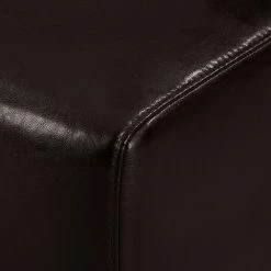 Maison Belfort Canapé d'angle Nespolo Cuir véritable - Méridienne longue à droite (vue de face) -Meubles de salon Soldes ecksofa nespolo kunstleder dunkelbraun ottomane davorstehend rechts 4576560 4
