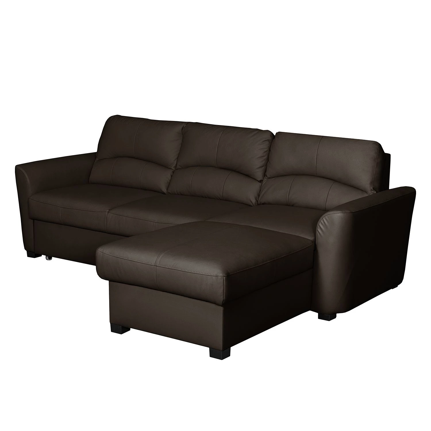 Canapé d'angle Parilla (convertible) - Marron vintage - Méridienne courte à droite (vue de face) 8 Canapé d'angle Parilla (convertible) - Marron vintage - Méridienne courte à droite (vue de face) – Image 6