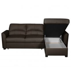 Canapé d'angle Parilla (convertible) - Marron vintage - Méridienne courte à droite (vue de face) 23 Canapé d'angle Parilla (convertible) - Marron vintage - Méridienne courte à droite (vue de face) -Meubles de salon Soldes ecksofa parilla mit schlaffunktion kunstleder longchair davorstehend rechts vintage braun 5070924