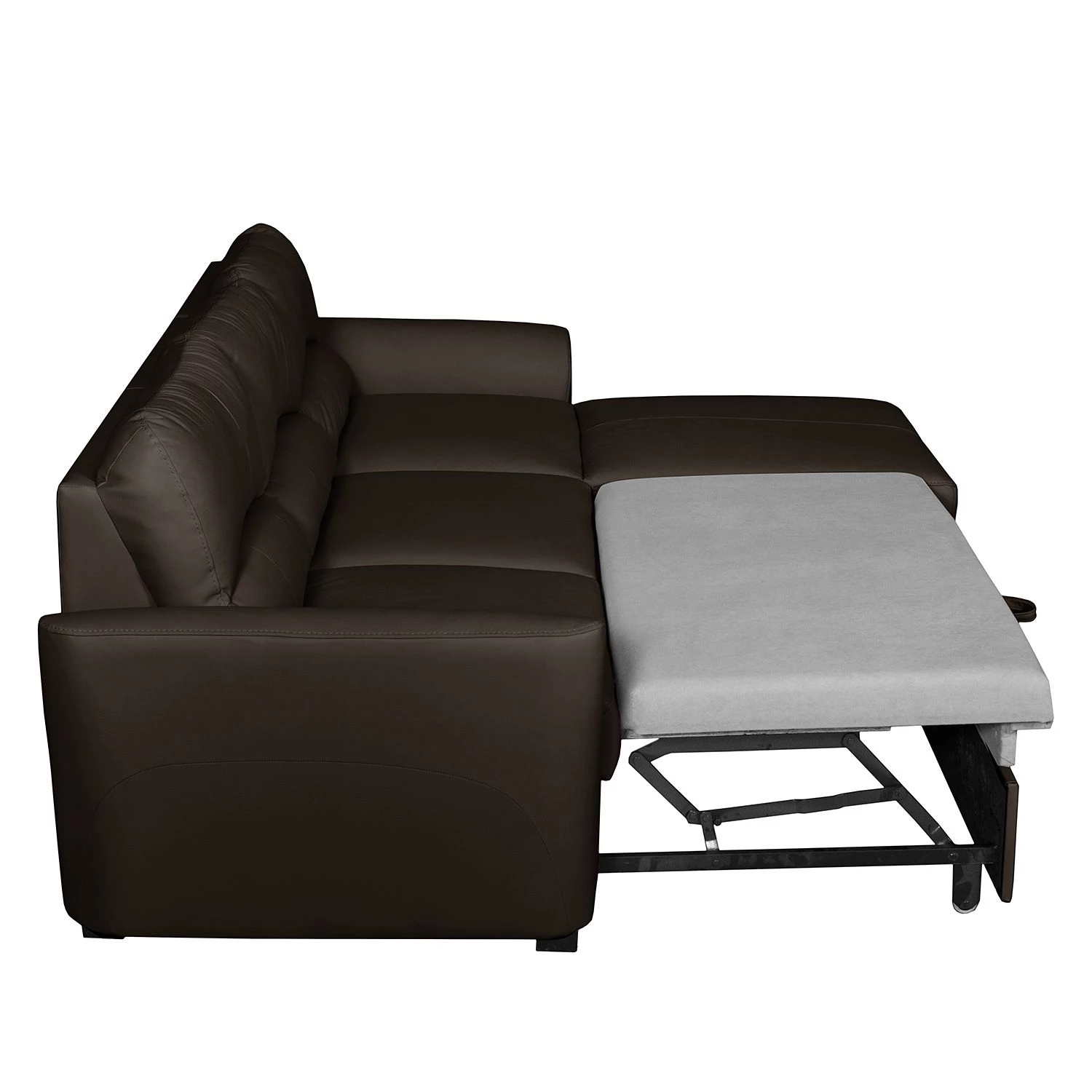 Canapé d'angle Parilla (convertible) - Marron vintage - Méridienne courte à droite (vue de face) 13 Canapé d'angle Parilla (convertible) - Marron vintage - Méridienne courte à droite (vue de face) – Image 11