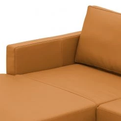 Fredriks Canapé d'angle Portobello Cuir véritable - Cuir véritable Gad : Cognac I - Largeur : 251 cm - Méridienne courte à gauche (vue de face) -Meubles de salon Soldes ecksofa portobello echtleder longchair ottomane davorstehend links 251 cm 3795236