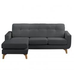Mørteens Canapé d'angle Postville - Gris - Méridienne courte à gauche (vue de face) -Meubles de salon Soldes ecksofa postville strukturstoff longchair davorstehend links grau 4890268