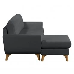 Mørteens Canapé d'angle Postville - Gris - Méridienne courte à gauche (vue de face) -Meubles de salon Soldes ecksofa postville strukturstoff longchair davorstehend links grau 4890272