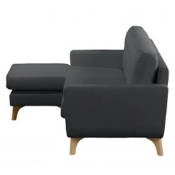 Mørteens Canapé d'angle Postville - Gris - Méridienne courte à gauche (vue de face) -Meubles de salon Soldes ecksofa postville strukturstoff longchair davorstehend links grau 4890280