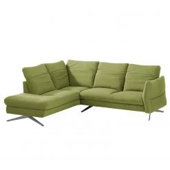 Loftscape Canapé d'angle Radway - Avocat - Méridienne longue à gauche (vue de face) -Meubles de salon Soldes ecksofa radway flachgewebe ottomane davorstehend links avocado 4971552