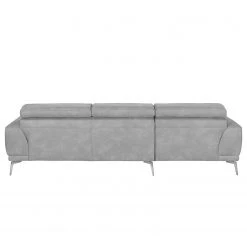 Loftscape Canapé d'angle Ryley - Granit - Méridienne courte à gauche (vue de face) -Meubles de salon Soldes ecksofa ryley kunstleder longchair davorstehend links granit 4522212