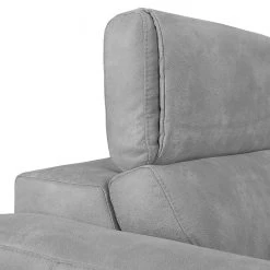 Loftscape Canapé d'angle Ryley - Granit - Méridienne courte à gauche (vue de face) -Meubles de salon Soldes ecksofa ryley kunstleder longchair davorstehend links granit 4522220