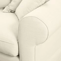 Maison Belfort Canapé d'angle Saltum - Blanc crème - Méridienne courte à gauche (vue de face) -Meubles de salon Soldes ecksofa saltum webstoff longchair davorstehend links cremeweiss 4214084