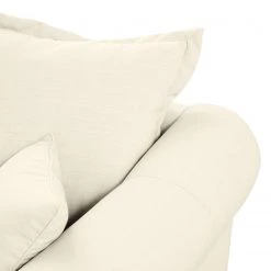 Maison Belfort Canapé d'angle Saltum - Blanc crème - Méridienne courte à gauche (vue de face) -Meubles de salon Soldes ecksofa saltum webstoff longchair davorstehend rechts cremeweiss 4214032