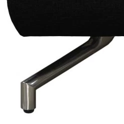 Loftscape Canapé d'angle Sharon - Tissu noir - Méridienne à droite (vue de face) - Sans appui-tête -Meubles de salon Soldes ecksofa sharon webstoff schwarz ottomane davorstehend rechts 414105