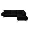 Loftscape Canapé d'angle Sharon - Tissu noir - Méridienne à droite (vue de face) - Sans appui-tête -Meubles de salon Soldes ecksofa sharon webstoff schwarz ottomane davorstehend rechts ohne kopfstuetzen 3705493