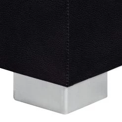 Fredriks Canapé d'angle Sibenik - Méridienne courte à droite (vue de face) - Sans repose-pieds -Meubles de salon Soldes ecksofa sibenik kunstleder schwarz strukturstoff schwarz grau ottomane davorstehend rechts 399237