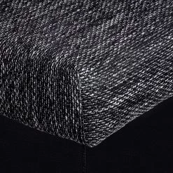 Fredriks Canapé d'angle Sibenik - Méridienne courte à droite (vue de face) - Sans repose-pieds -Meubles de salon Soldes ecksofa sibenik kunstleder schwarz strukturstoff schwarz grau ottomane davorstehend rechts 399242