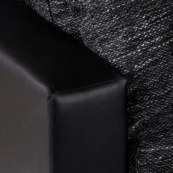 Fredriks Canapé d'angle Sibenik - Méridienne courte à droite (vue de face) - Sans repose-pieds -Meubles de salon Soldes ecksofa sibenik kunstleder schwarz strukturstoff schwarz grau ottomane davorstehend rechts 399246