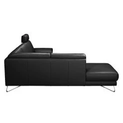 Loftscape Canapé d'angle Silvano - Sans appui-tête -Meubles de salon Soldes ecksofa silvano echtleder schwarz ottomane davorstehend links 444140
