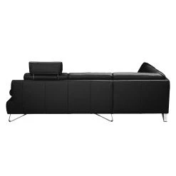 Loftscape Canapé d'angle Silvano - Sans appui-tête -Meubles de salon Soldes ecksofa silvano echtleder schwarz ottomane davorstehend links 444142