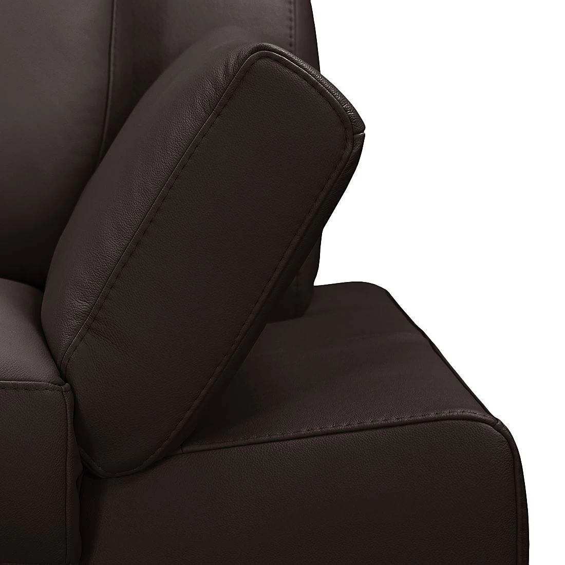 Loftscape Canapé d'angle Silvano - Cuir synthétique mocca - Méridienne à gauche (vue de face) - 1 appui-tête 6 Loftscape Canapé d'angle Silvano - Cuir synthétique mocca - Méridienne à gauche (vue de face) - 1 appui-tête – Image 4