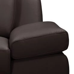 Loftscape Canapé d'angle Silvano - Cuir synthétique mocca - Méridienne à droite (vue de face) - 1 appui-tête -Meubles de salon Soldes ecksofa silvano kunstleder mocca ottomane davorstehend rechts 443682