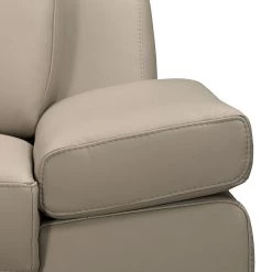 Loftscape Canapé d'angle Silvano - Cuir synthétique taupe - Méridienne à gauche (vue de face) - 1 appui-tête -Meubles de salon Soldes ecksofa silvano kunstleder taupe ottomane davorstehend links 443784