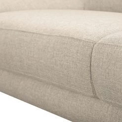 Loftscape Canapé d'angle Silvano - Tissu beige - Méridienne à droite (vue de face) Sans appui-tête -Meubles de salon Soldes ecksofa silvano webstoff beige longchair davorstehend rechts 514676
