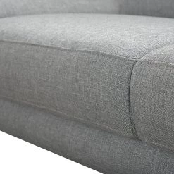 Loftscape Canapé d'angle Silvano - Tissu gris - Méridienne à gauche (vue de face) Avec 1 appui-tête -Meubles de salon Soldes ecksofa silvano webstoff grau longchair davorstehend links 514199