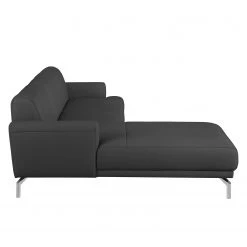 Fredriks Canapé d'angle Sisto II - Anthracite - Méridienne courte à gauche (vue de face) -Meubles de salon Soldes ecksofa sisto ii echtleder longchair davorstehend links anthrazit 3609121