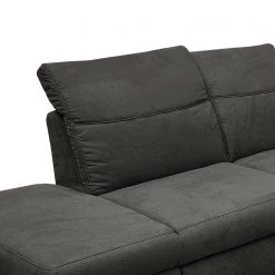 Ars Natura Canapé d'angle Sunny Corner - Tissu structuré - Gris marron - Méridienne longue à gauche (vue de face) - Appui-tête réglable -Meubles de salon Soldes ecksofa sunny corner strukturstoff ottomane davorstehend links ohne schlaffunktion braungrau 4600060