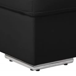 Loftscape Canapé d'angle Tuja - Noir - Méridienne courte à gauche (vue de face) -Meubles de salon Soldes ecksofa tuja kunstleder longchair ottomane davorstehend links schwarz 1954950