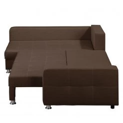 Fredriks Canapé d'angle Upwell (convertible) - Tissu structuré -Meubles de salon Soldes ecksofa upwell mit schlaffunktion strukturstoff ottomane davorstehend links kokosnuss braun 5050628