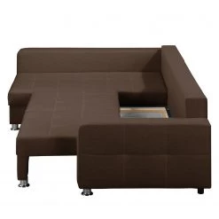 Fredriks Canapé d'angle Upwell (convertible) - Tissu structuré -Meubles de salon Soldes ecksofa upwell mit schlaffunktion strukturstoff ottomane davorstehend links kokosnuss braun 5050632