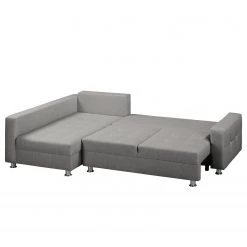 Fredriks Canapé d'angle Upwell (convertible) - Tissu structuré -Meubles de salon Soldes ecksofa upwell mit schlaffunktion strukturstoff ottomane davorstehend links platin 5050676