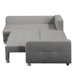 Fredriks Canapé d'angle Upwell (convertible) - Tissu structuré -Meubles de salon Soldes ecksofa upwell mit schlaffunktion strukturstoff ottomane davorstehend links platin 5050696